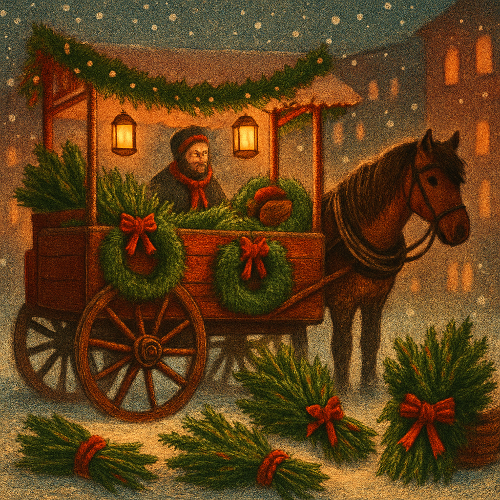 Scented Pine Wagon Evening paint by number