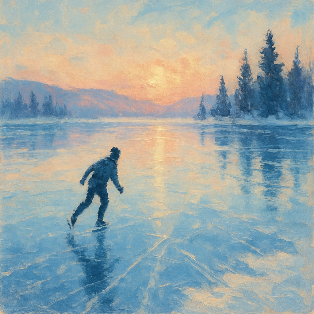 Frozen Lake At Sunrise Paint by numbers art