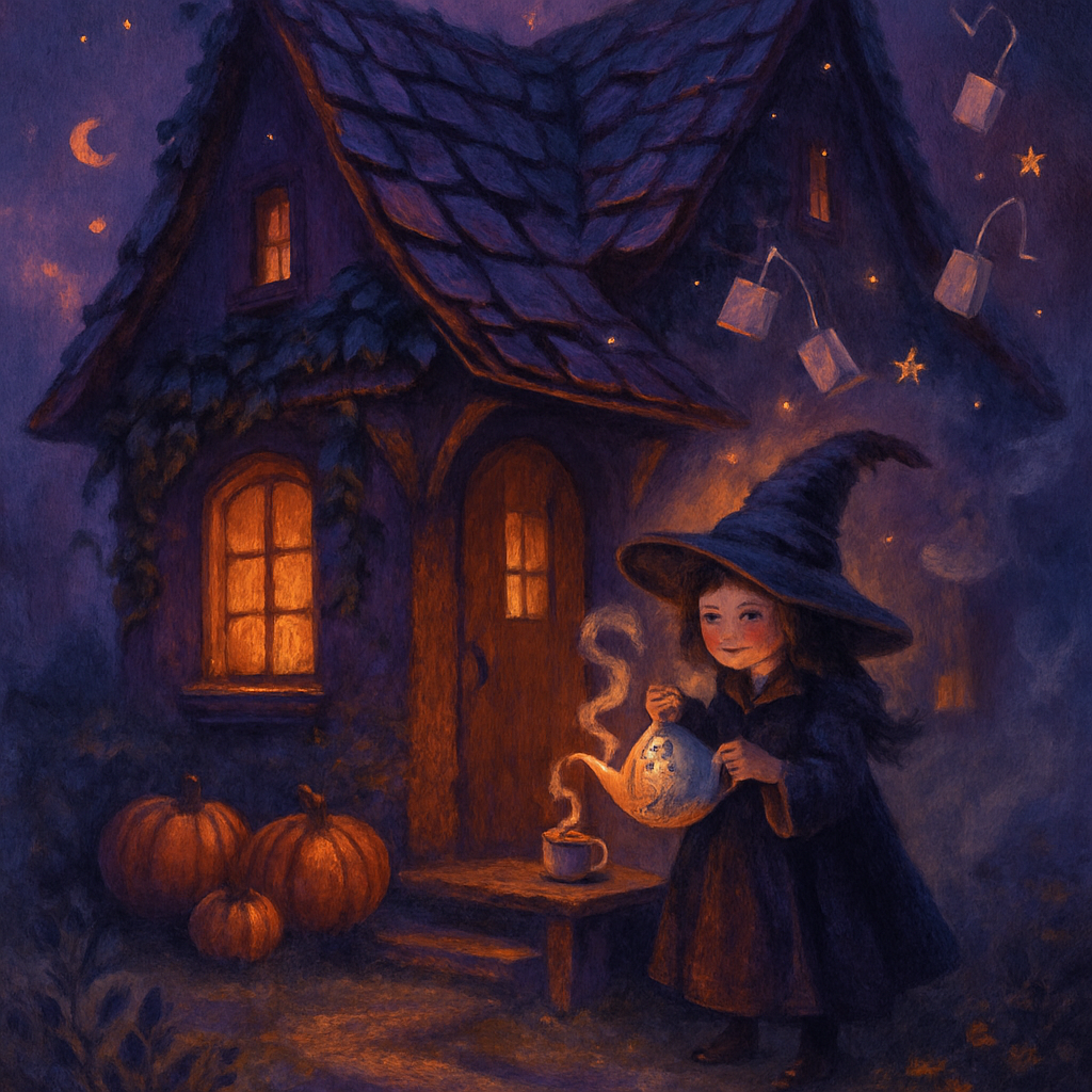 Witchs Teapot Cottage Painting by numbers kit