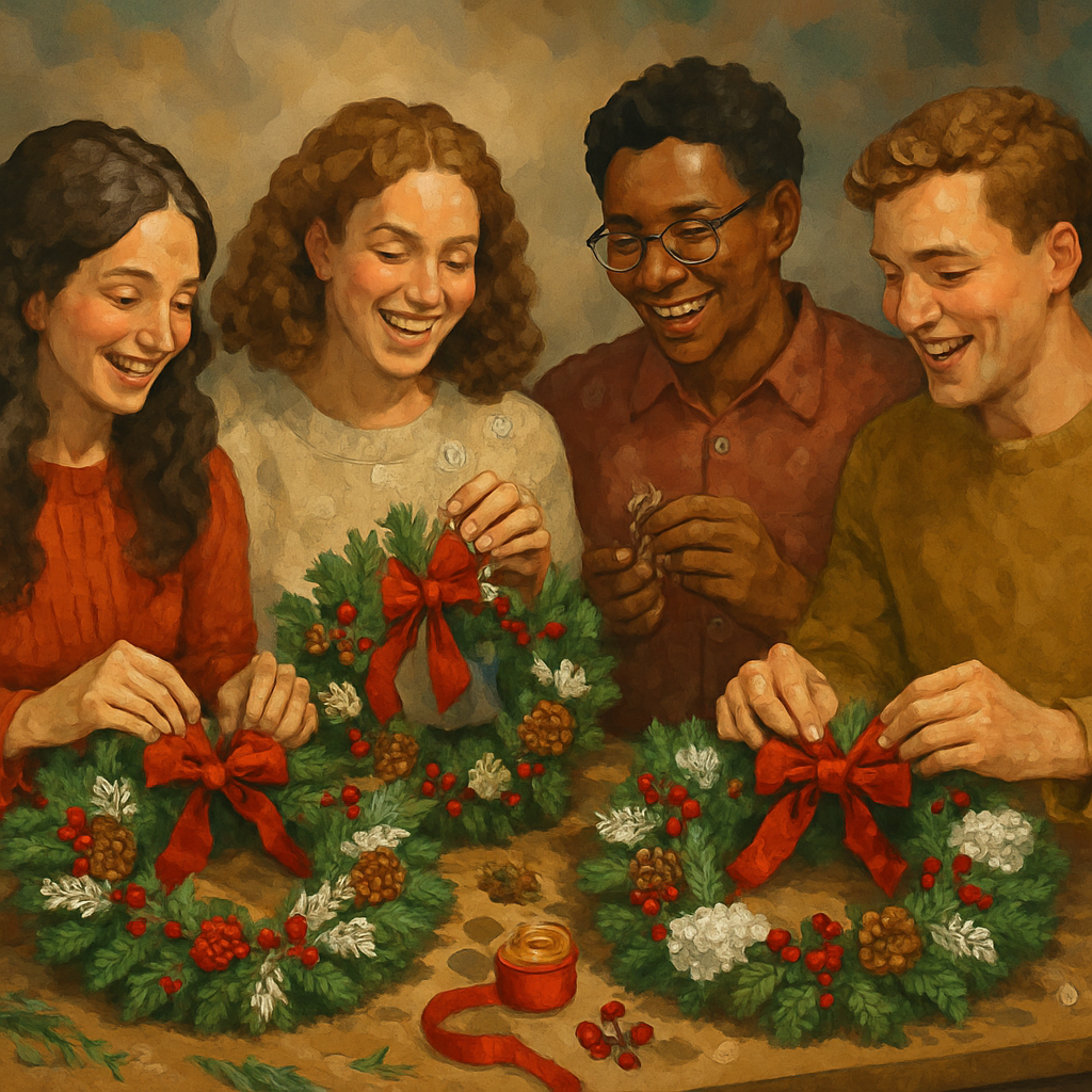 Wreathmakers Bench paint by number