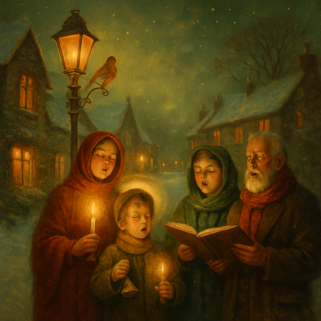 Christmas Midnight Carolers paint by number