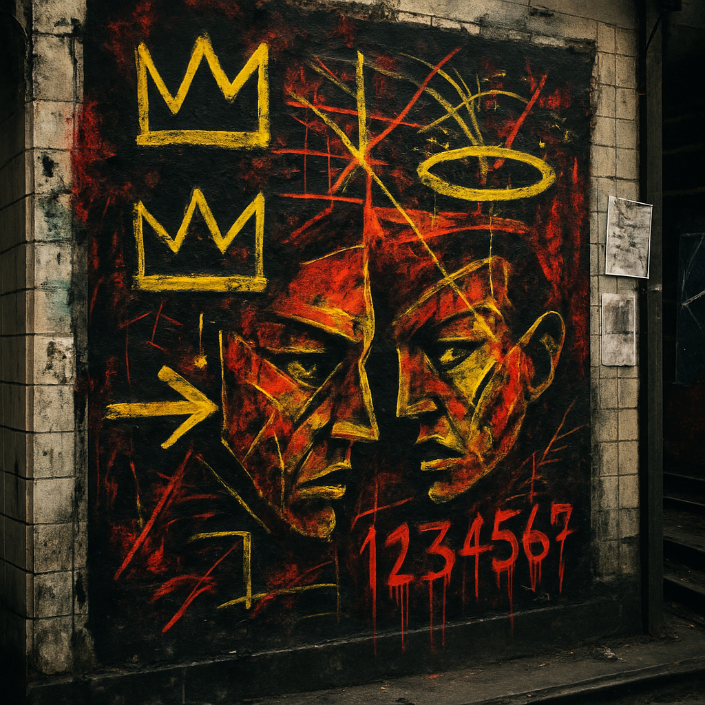 Basquiat City Pulse Number painting