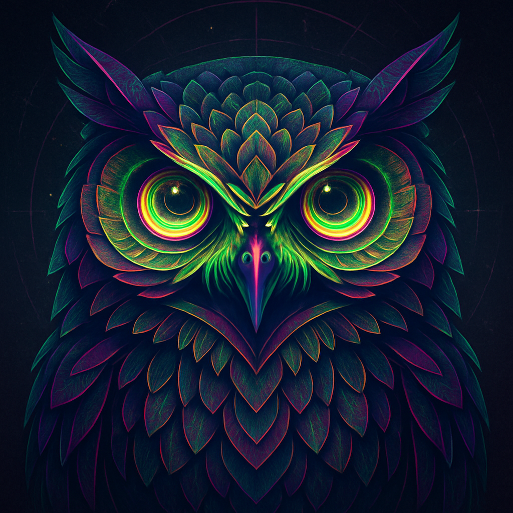 Chromatic Owl Oracle Painting by numbers kit