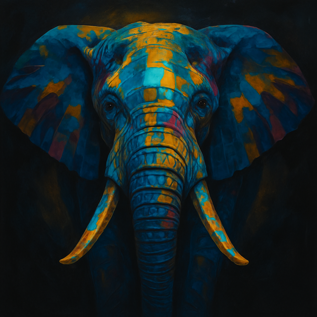 Vivid Elephant Monolith Paint by numbers kits