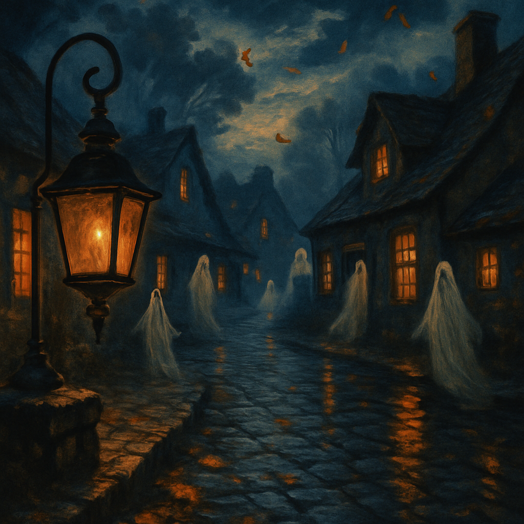 Cobbled Lantern Lane paint by number