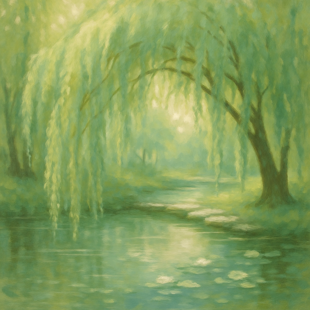 Willow Shade Pond Painting by numbers kit