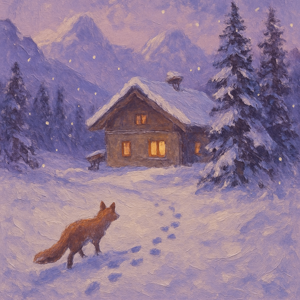 Fox Tracks By The Chalet paint by numbers