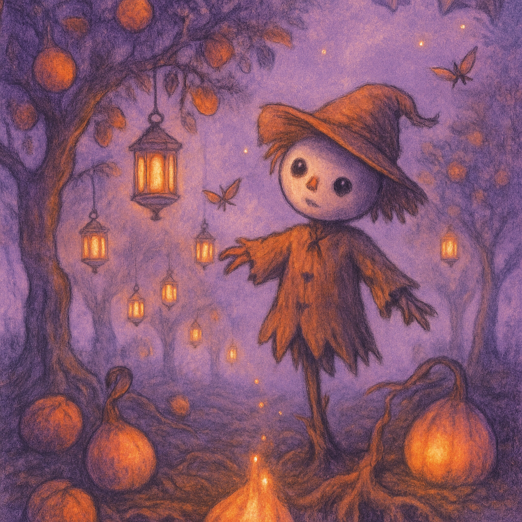 Misty Lantern Orchard Number painting