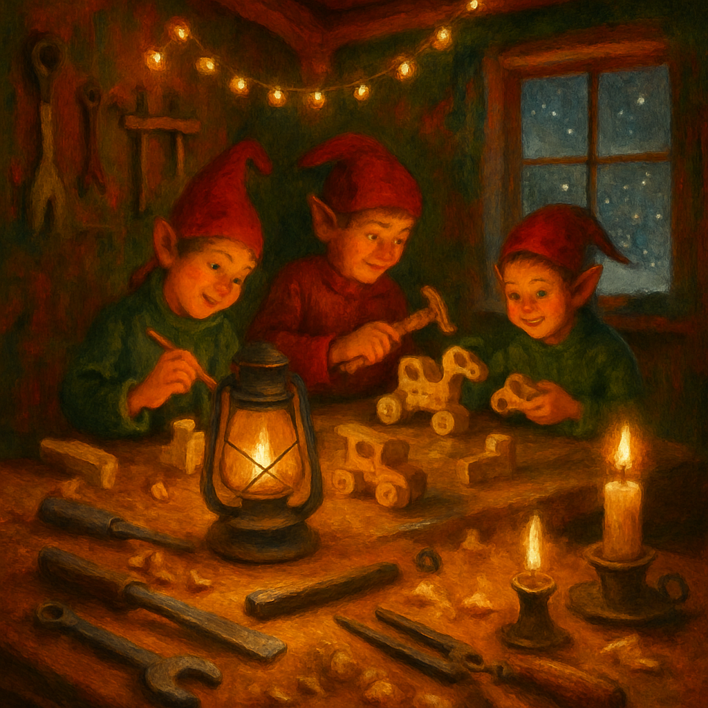 Toymaker Workshop Christmas Eve Numbered painting kits