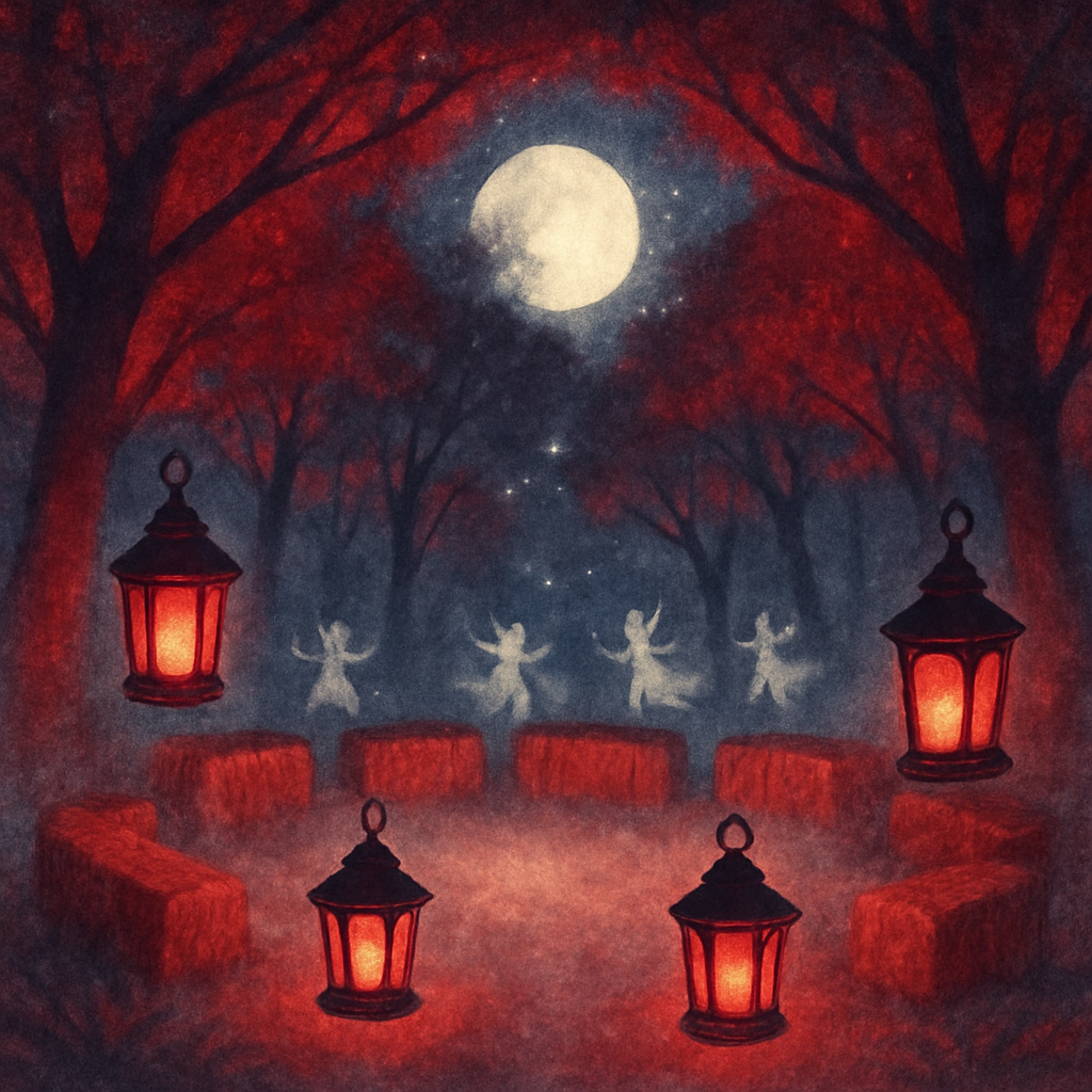 Lantern Circle Hollow Painting by numbers kit