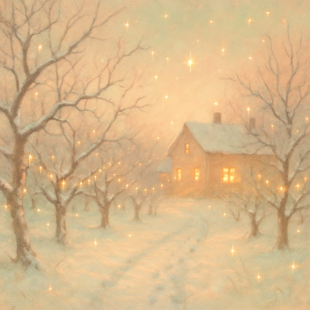 Firefly Snowfall At The Orchard Painting by numbers kit