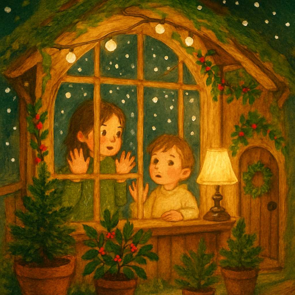 Snowbound Treehouse Conservatory paint by number