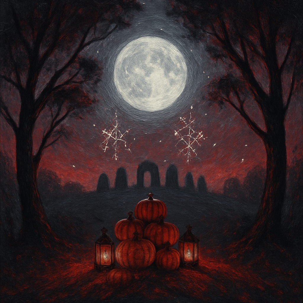 Moonlit Orchard Altar paint by color
