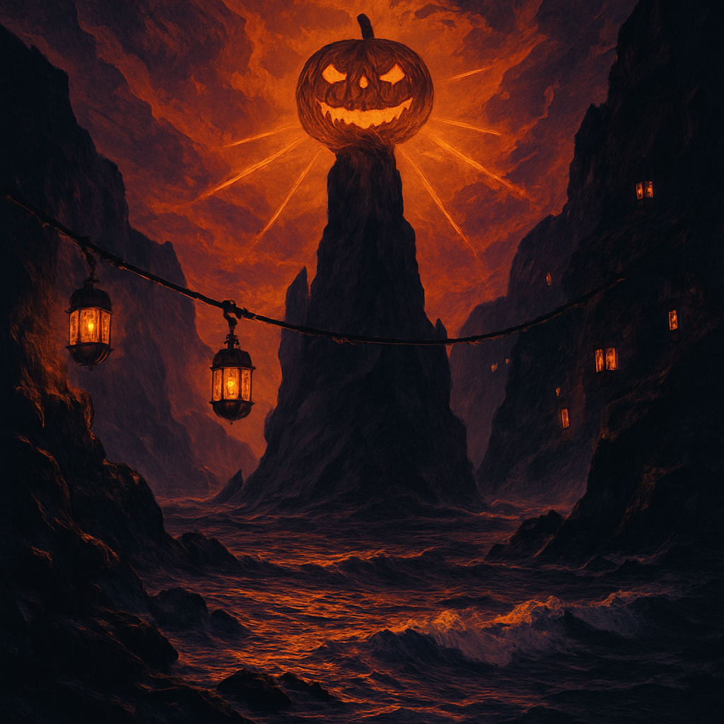 The Pumpkin Beacon Of Hollow Cove paint by numbers