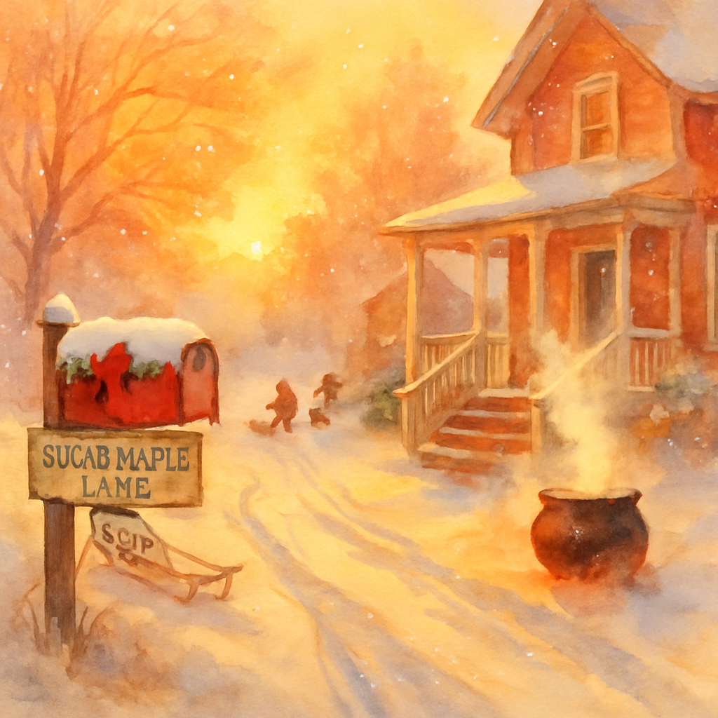Morning Light On Sugar Maple Lane DIY paint by numbers