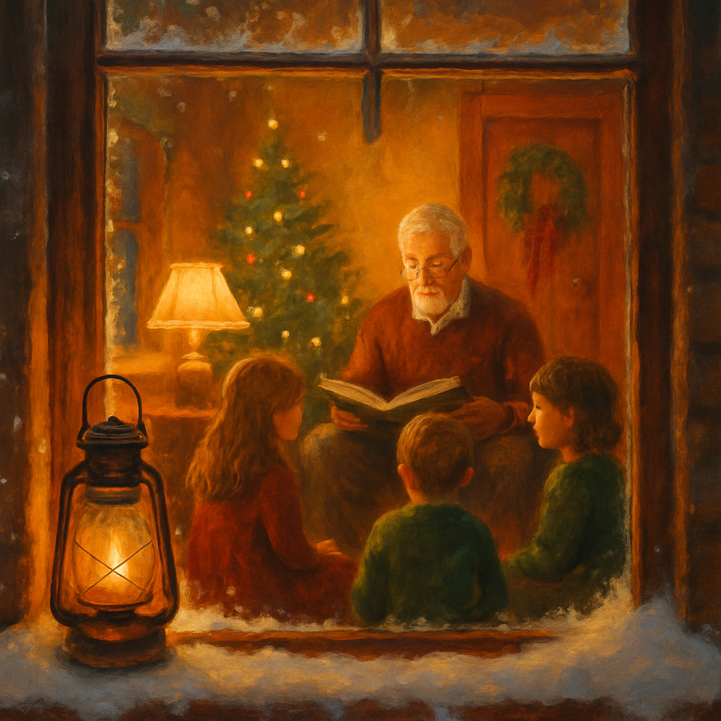Cabin Window Story Hour paint by numbers