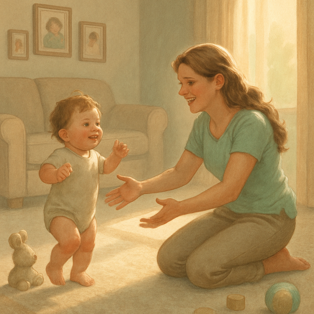 First Steps With Mothers Guiding Hand Paint by numbers art