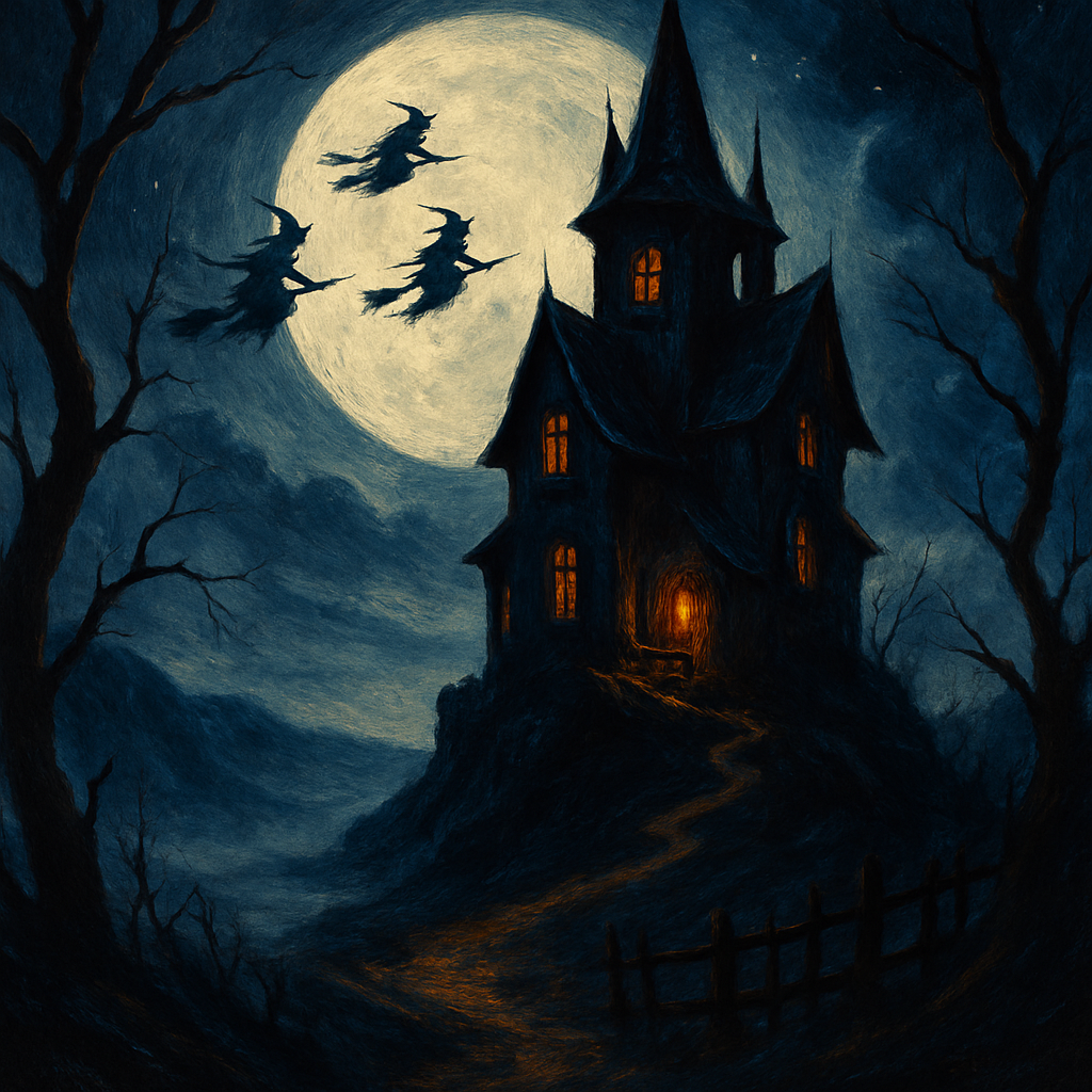 Haunted House On Indigo Hill Paint by numbers kits
