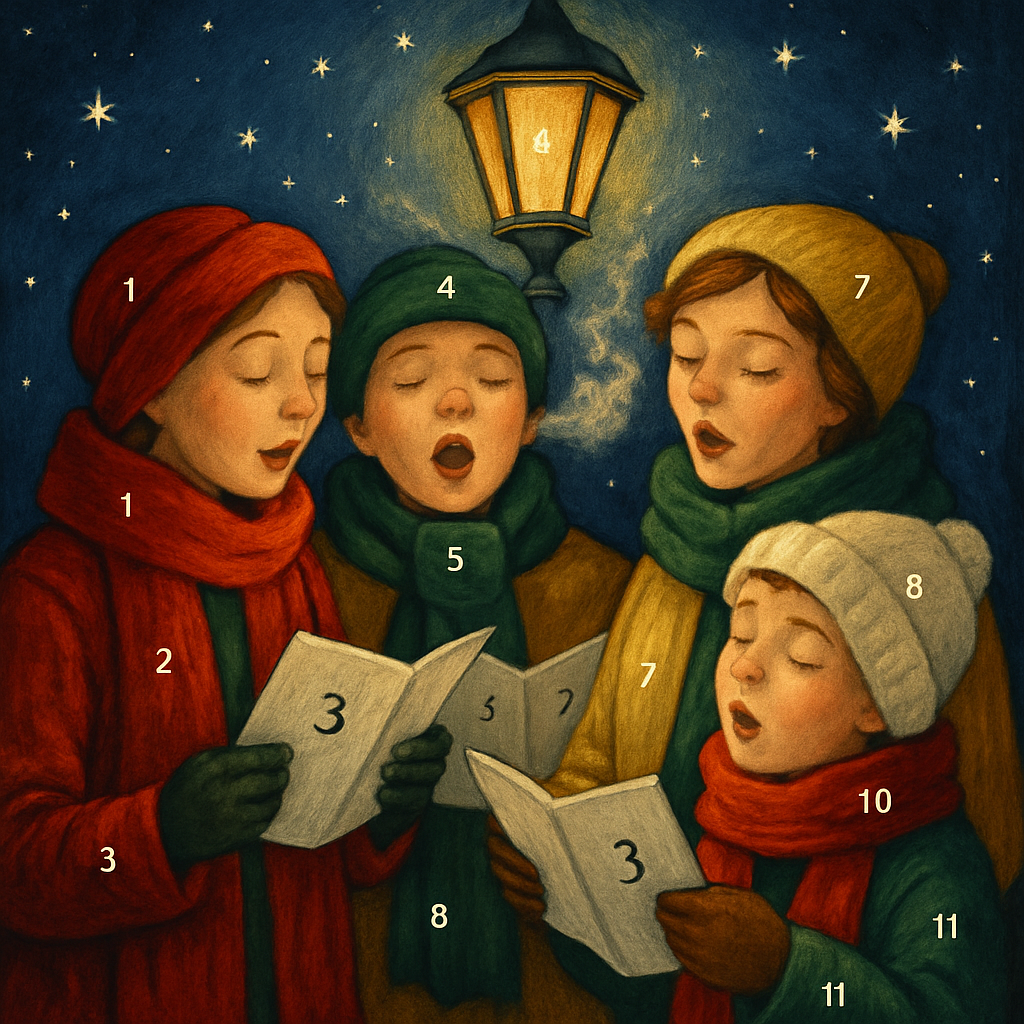 Midnight Carol Circle Paint by numbers kits