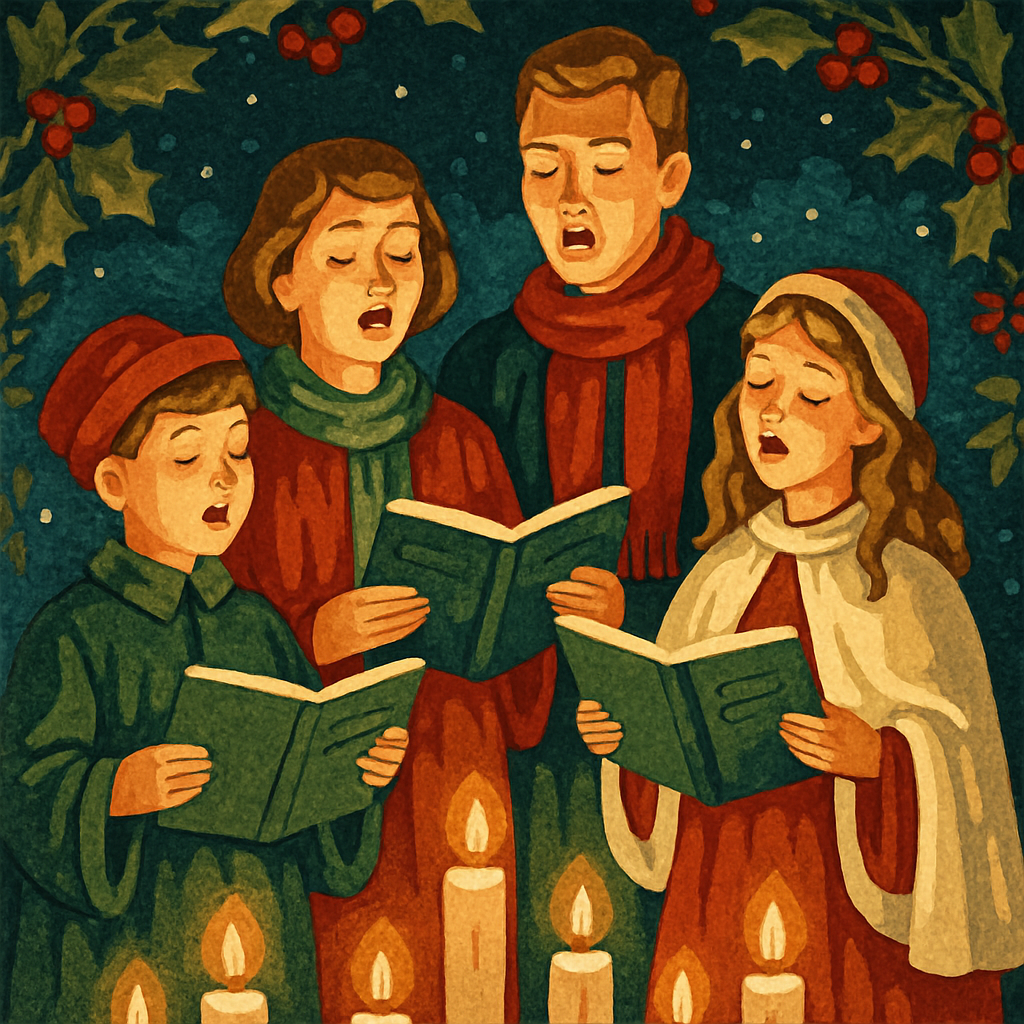 Candlelit Carol Glow Numbered painting kits