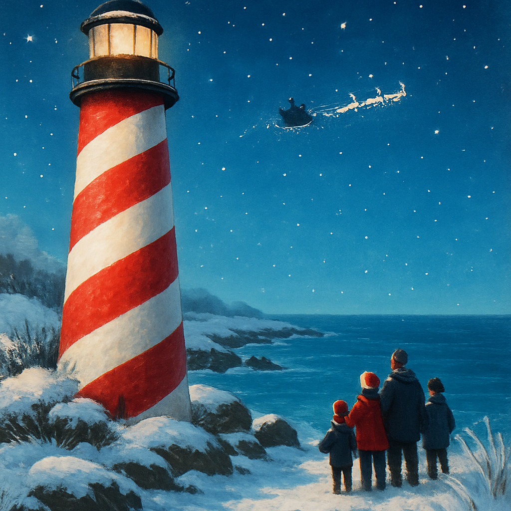Peppermint Lighthouse Lookout DIY paint by numbers