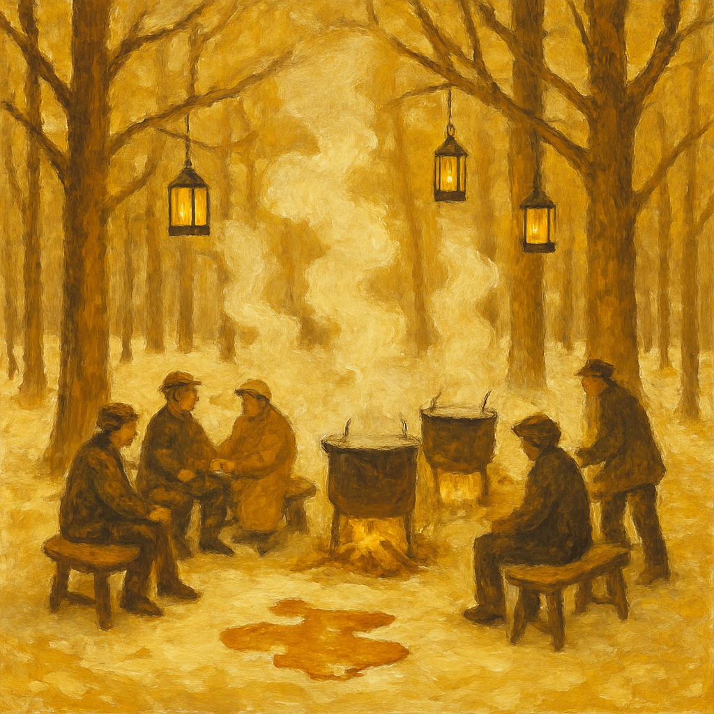 Maple Sugar Winter Gathering paint by numbers