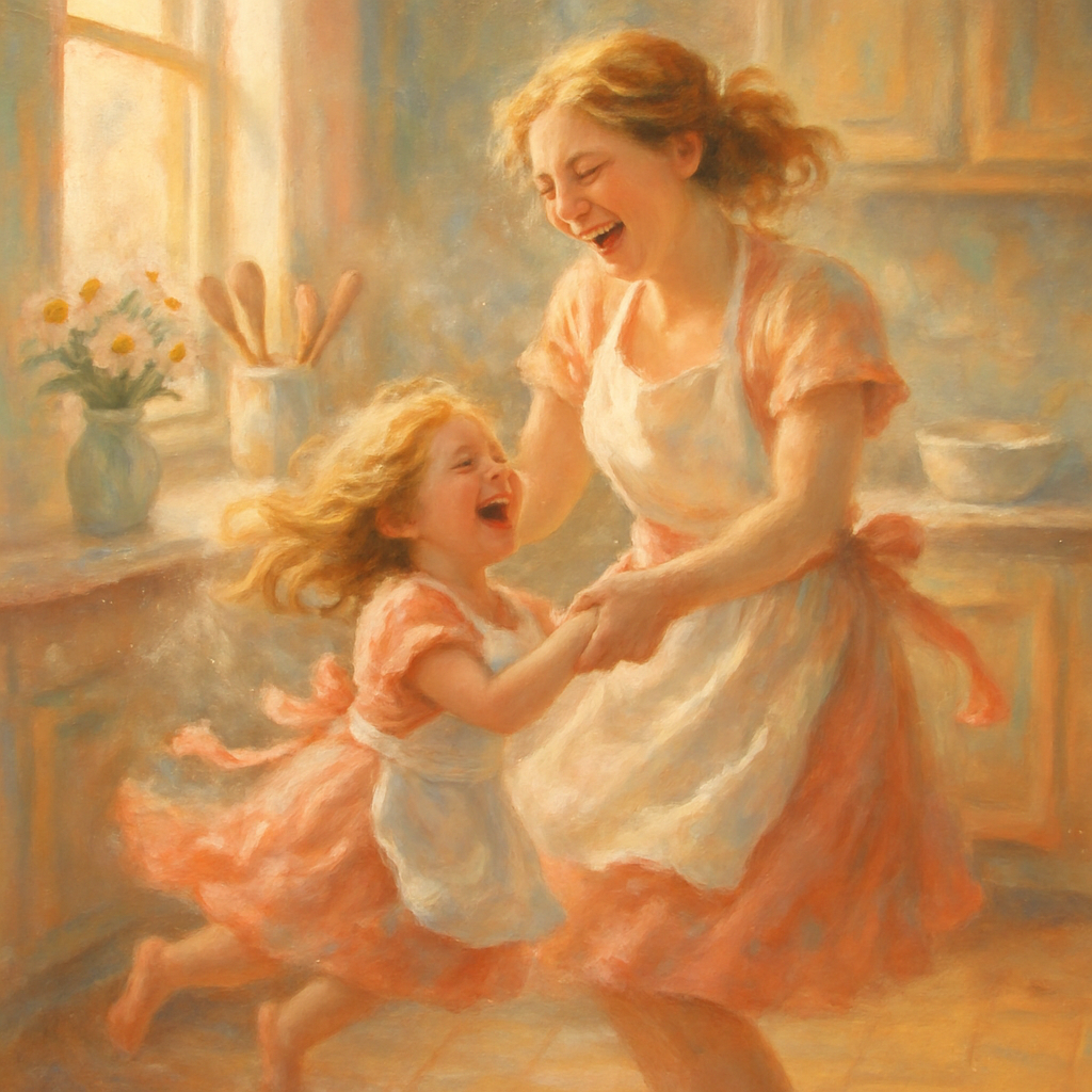 Mother And Child Kitchen Dance Paint by numbers kits