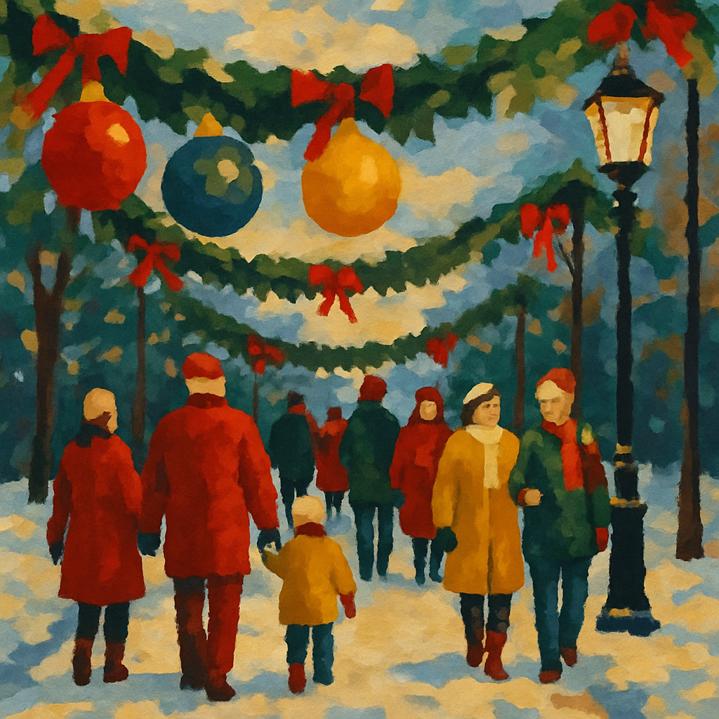 Ornaments On The Lane Paint by numbers kits