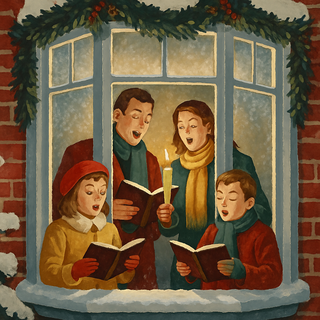 Window Garland Serenade paint by number