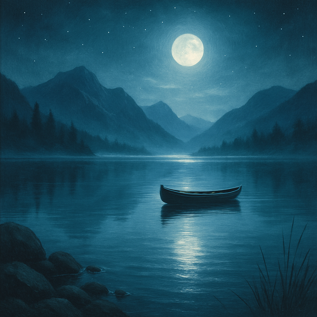 Moonlit Lake Reflections paint by numbers