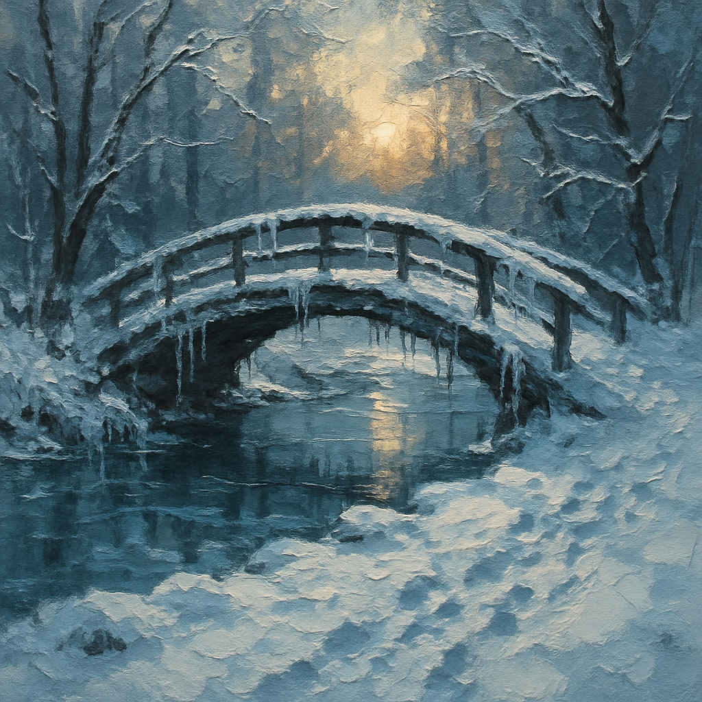 Bridge Over Silver Ice paint by color