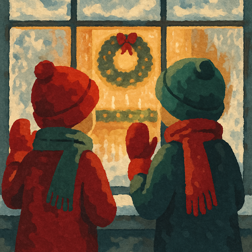 Frosted Carol Window Painting by numbers kit