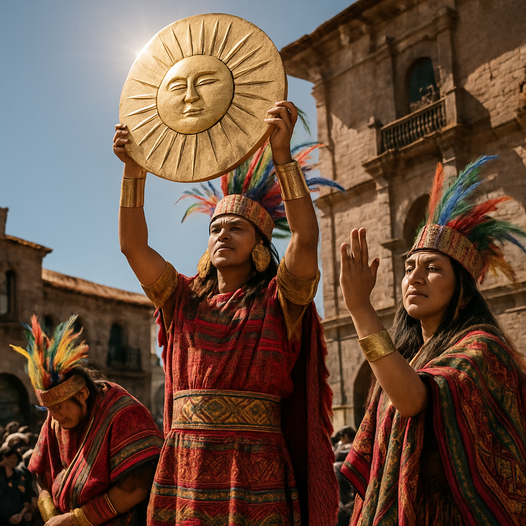 Inti Raymi Sun Ceremony Cusco Plaza paint by numbers