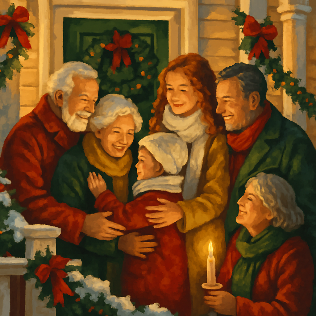 Garlanded Porch Reunion Numbered painting kits