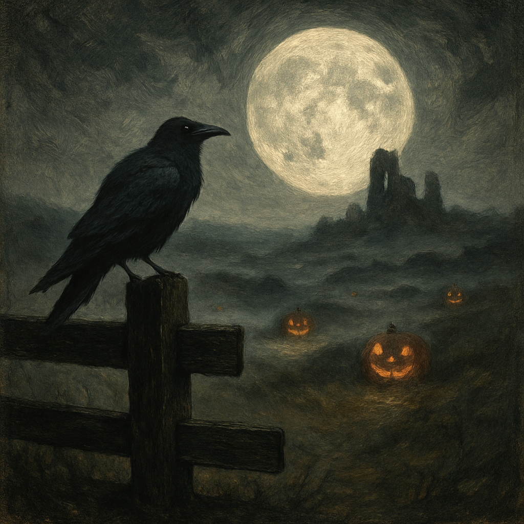 Raven Watch On Moonlit Stile Numbered painting kits