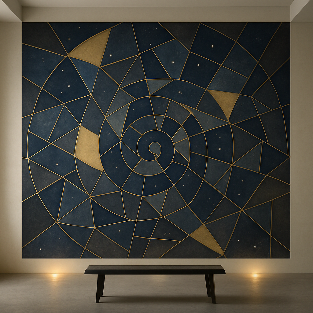 Abstract Starfield Mosaic paint by numbers