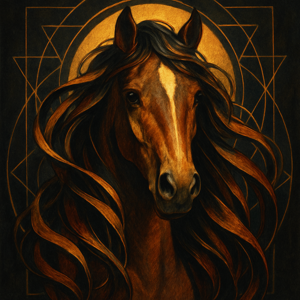 Gilded Horse Echo DIY paint by numbers