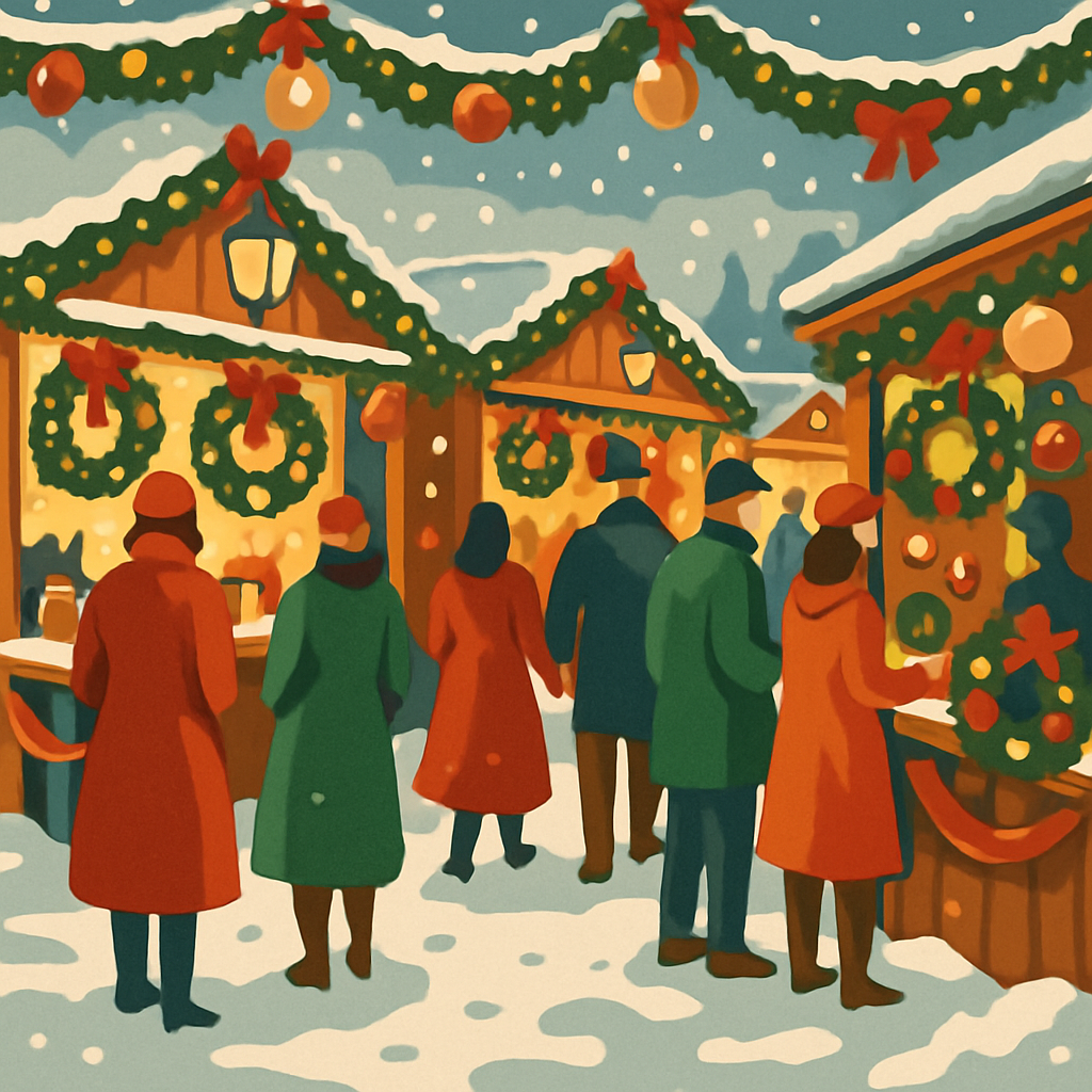 Wreaths And Warmth Market paint by number