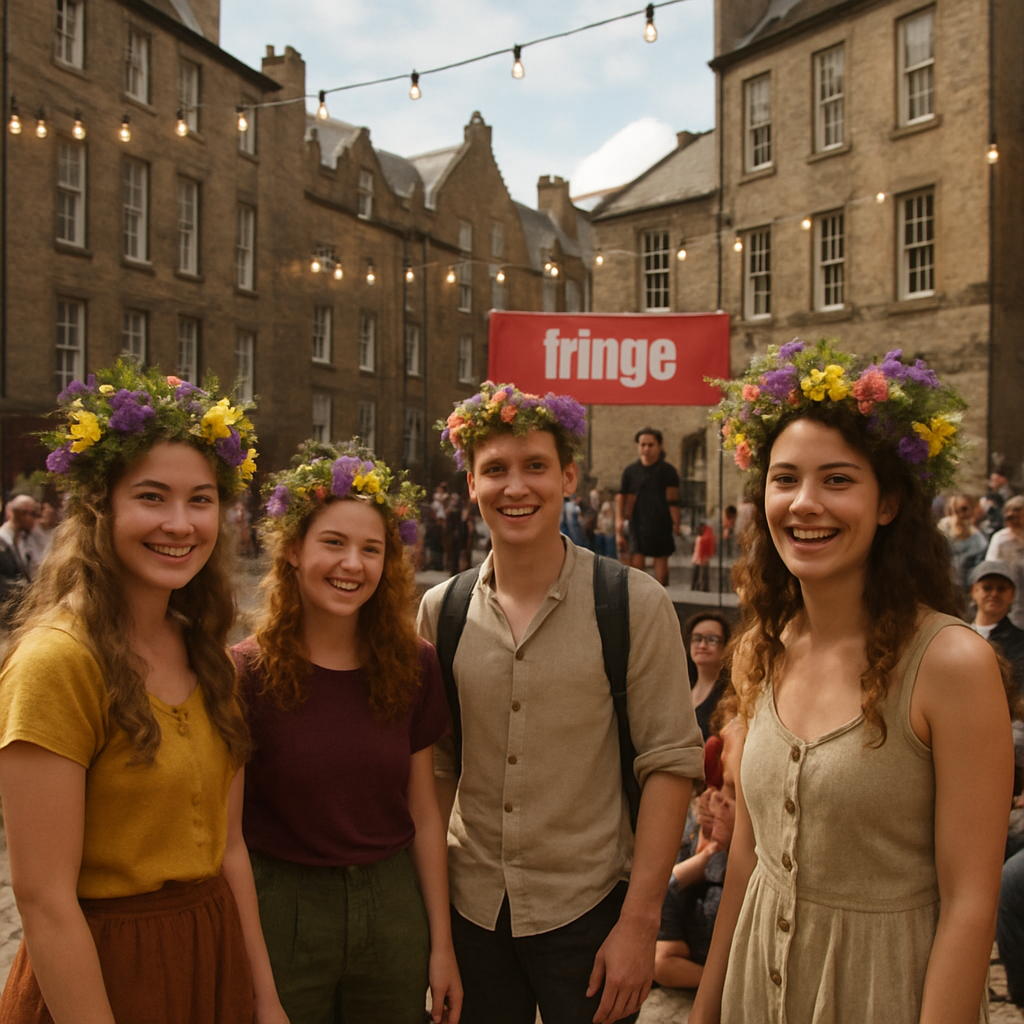 Colorful Flower Crowns At Edinburgh Fringe Festival Numbered painting kits
