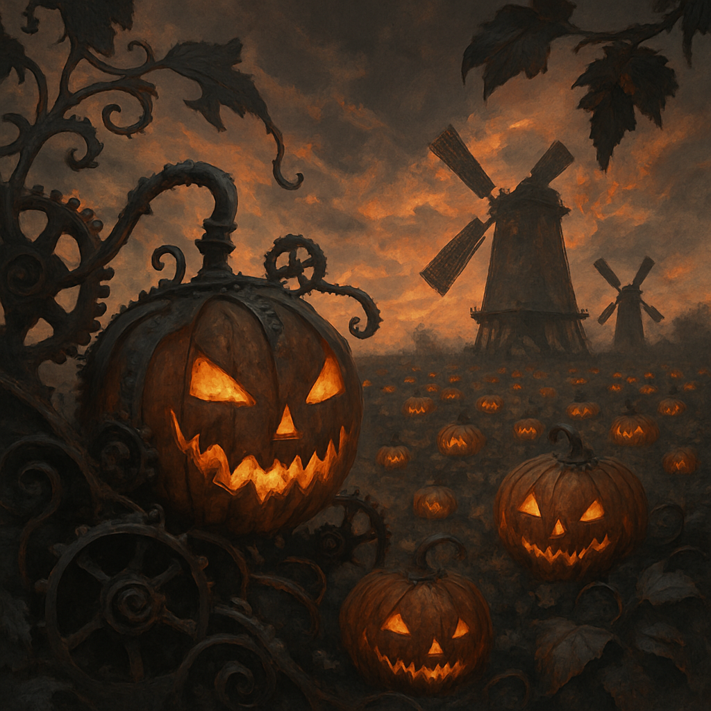 Clockwork Pumpkin Field painting number kit