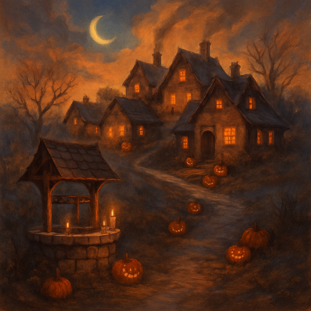 Hearthlight Hamlet On The Hill paint by numbers
