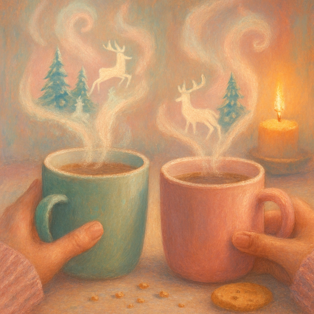 Hot Cocoa Steam Spiral painting number kit