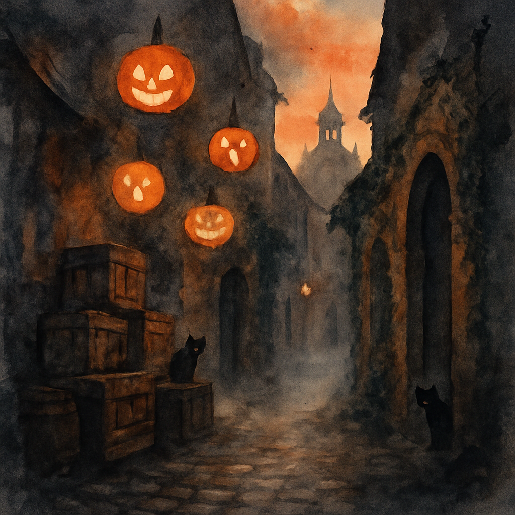 Spectral Lantern Alley paint by number