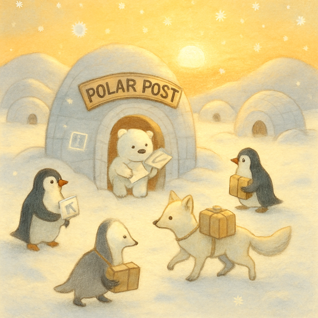 Polar Post Office At Dawn paint by color