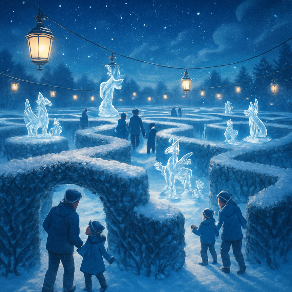 Frost Maze Lantern Festival Paint by numbers art