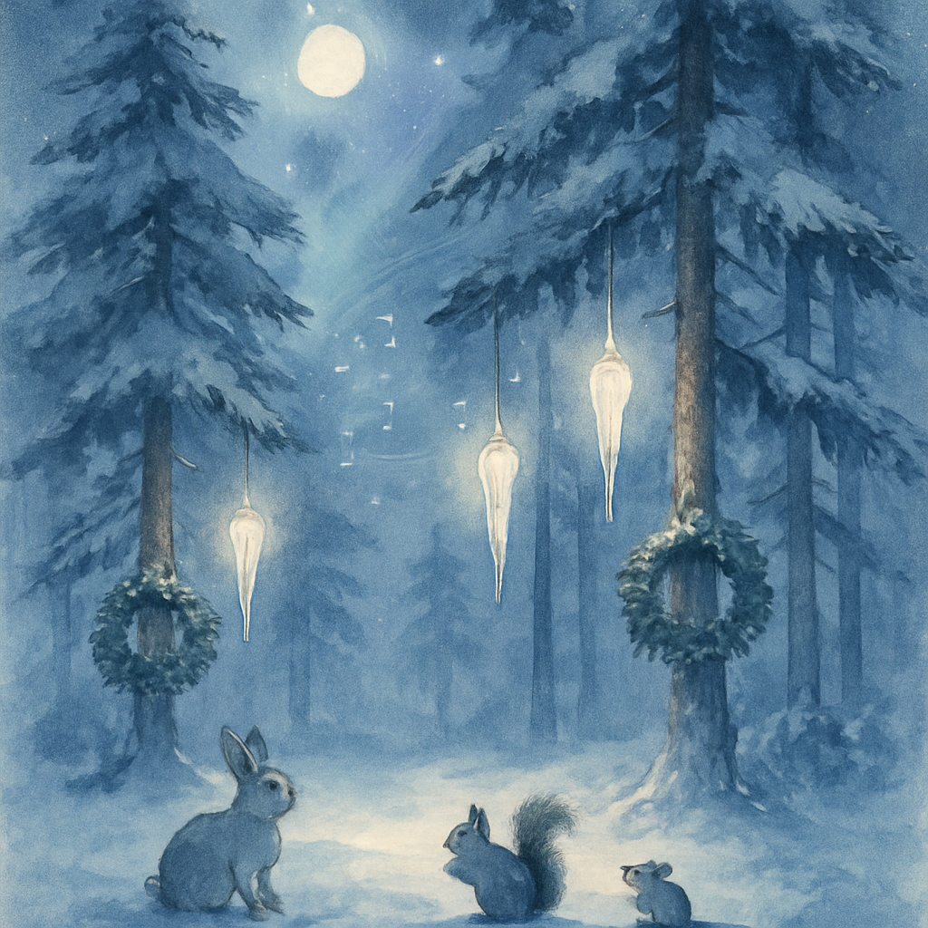 Icicle Lantern Choir Of Pines paint by number