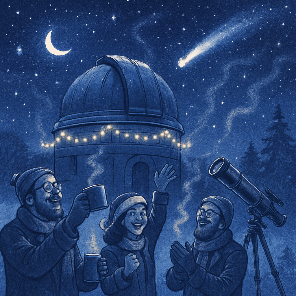 Snowbound Observatory Celebration Paint by numbers art