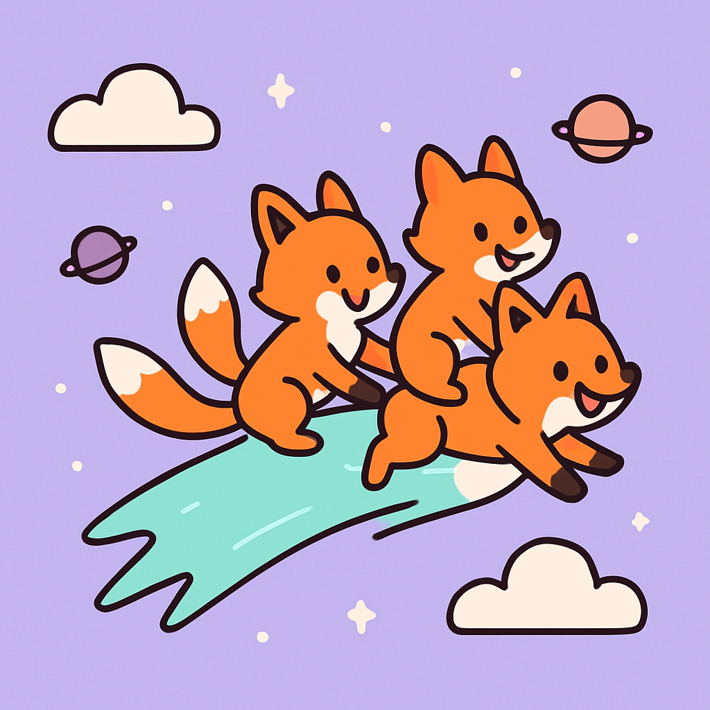 Comet Caravan Of Dancing Foxes Numbered painting kits