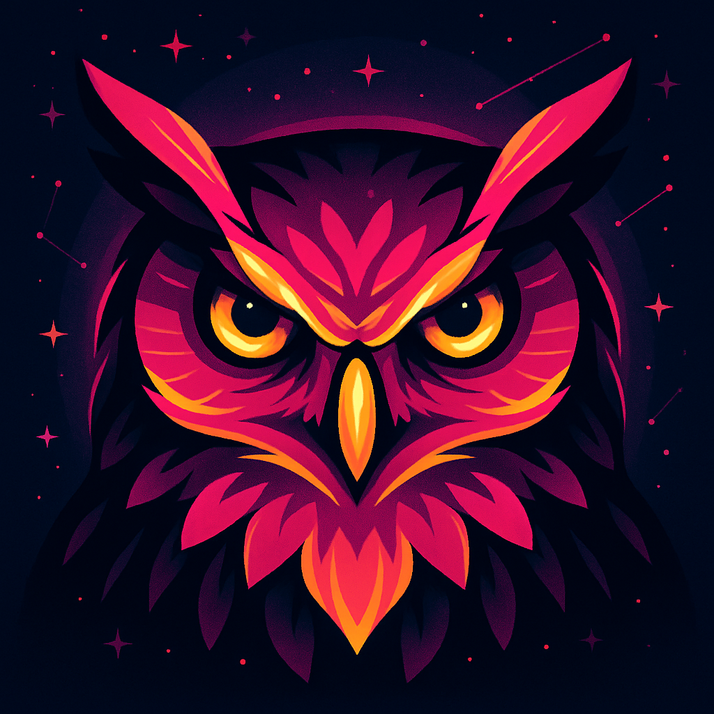 Midnight Owl Vector Number painting