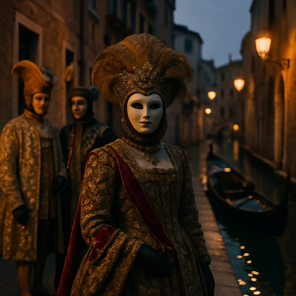 Venice Carnival Masked Parade paint by color